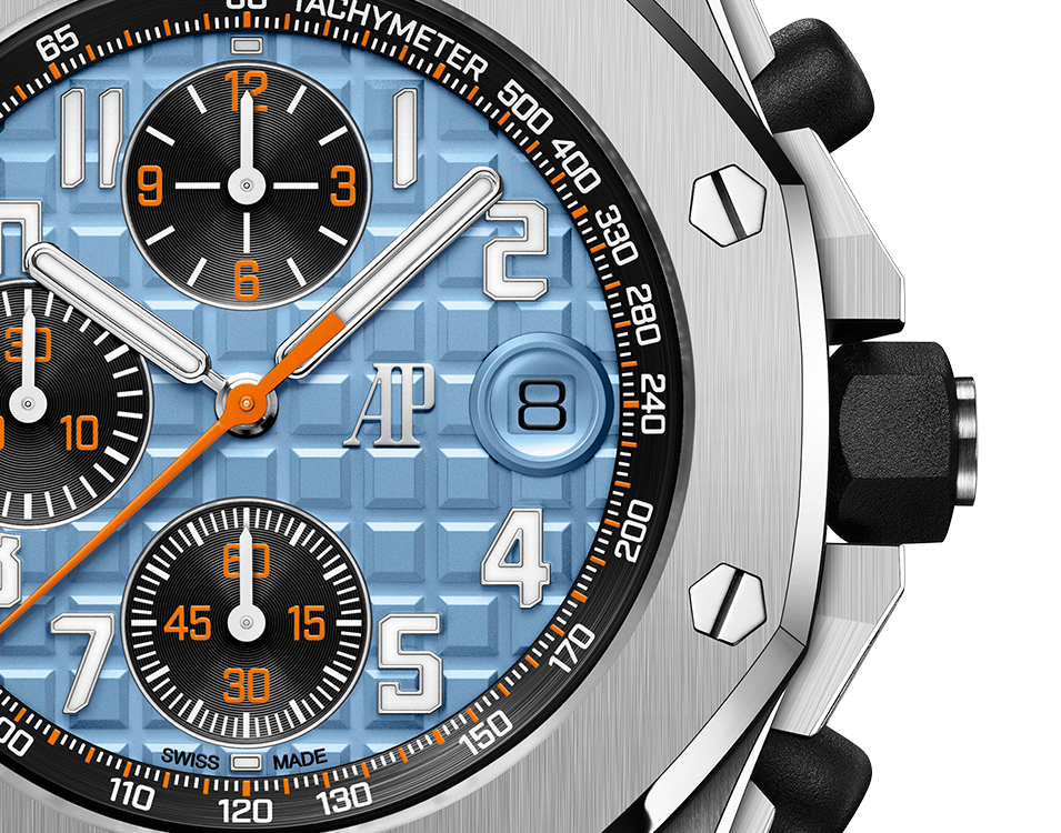 Audemars Piguet Royal Oak Offshore Stainless Steel Selfwinding Chronograph 42 MM - Blue Rubber Strap - Blue Dial - 26238ST.OO.A340CA.01