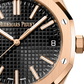Audemars Piguet Royal Oak Pink Gold Selfwinding 41 MM - Black Leather Strap - Black Dial - 15510OR.OO.D002CR.01