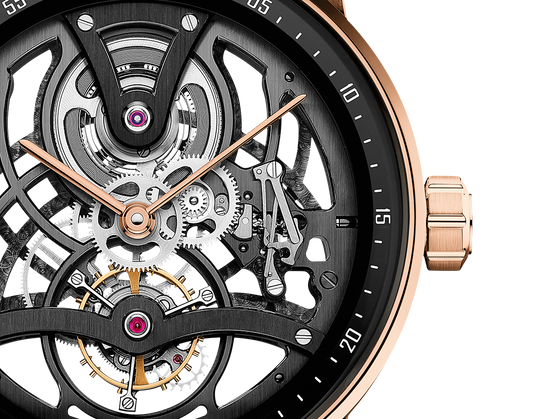 Audemars Piguet Code 11.59 Tourbillon Openworked Pink Case  41 MM - Black Leather Strap - Black Skeleton Dial - Pink Gold Bezel - 26600OR.OO.D002CR.01