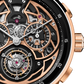 Audemars Piguet Code 11.59 Selfwinding Flying Tourbillon Chronograph Ceramic Case  41 MM - Black Rubber Strap - Black Skeleton Dial - Pink Gold Bezel - 26399NR.OO.D002KB.01