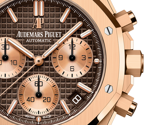 Audemars Piguet Royal Oak Pink Gold Selfwinding Chronograph 41 MM - Pink Gold Bracelet - Brown Dial - 26239OR.OO.1220OR.02