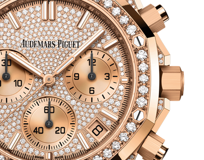 Audemars Piguet Royal Oak Pink Gold Diamond Selfwinding Chronograph 41 MM - Pink Gold Diamond Bracelet - Pink Gold Diamond Dial - 26242OR.ZZ.1322OR.01