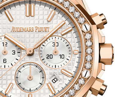 Audemars Piguet Royal Oak Pink Gold Selfwinding Chronograph 38 MM - Pink Gold Bracelet - Silver Dial - 26715OR.ZZ.1356OR.01