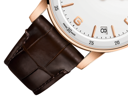 Audemars Piguet Code 11.59 Selfwinding Pink Gold 41 MM - Brown Rubber Strap - White Lacquered Dial - 15210OR.OO.A099CR.01
