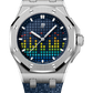Audemars Piguet Royal Oak Offshore Titanium Selfwinding Music Edition 37 MM - Blue Rubber Strap - Blue Rainbow Dial - 77600TI.OO.A343CA.01