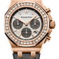 Audemars Piguet Royal Oak Offshore Pink Gold Selfwinding Chronograph 37 MM - Grey Rubber Strap - Silver Dial - 26231OR.ZZ.D003CA.01