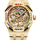  Audemars Piguet Royal Oak Frosted Yellow Gold Double Balance Wheel Openworked 37 MM -  Frosted Yellow Gold Bracelet - Openworked Dial - 15468BA.YG.1259BA.01