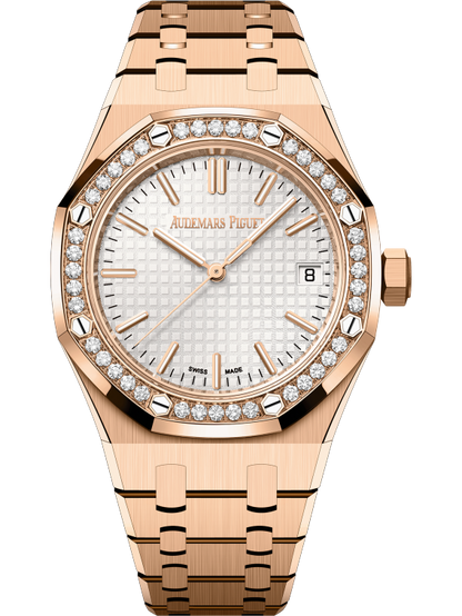 Audemars Piguet Royal Oak Pink Gold Selfwinding 37 MM - Pink Gold Bracelet - Silver Dial - 15551OR.ZZ.1356OR.01