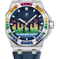 Audemars Piguet Royal Oak Offshore White Gold Selfwinding Music Edition 43 MM - Blue Rubber Strap - Blue Rainbow Dial - 15601BC.YY.D343CA.01