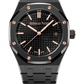 Audemars Piguet Royal Oak Black Ceramic Selfwinding 34 MM - Black Ceramic Bracelet - Black Dial - 77350CE.OO.1266CE.01.A