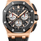 Audemars Piguet Royal Oak Offshore Pink Gold Selfwinding Chronograph 43 MM - Black Rubber Strap - Black Dial - 26420RO.OO.A002CA.01