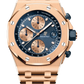 Audemars Piguet Royal Oak Offshore Pink Gold Selfwinding Chronograph 42 MM - Pink Gold Bracelet - Blue Dial - 26238OR.OO.2000OR.01