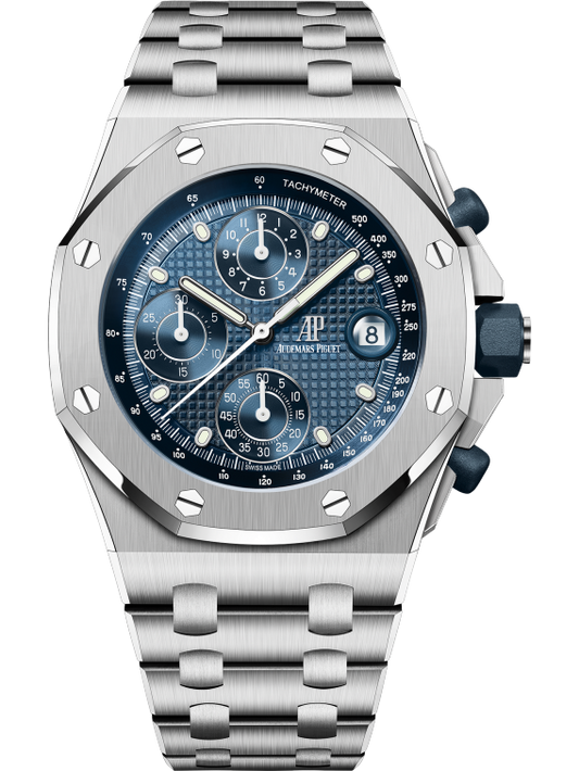 Audemars Piguet Royal Oak Offshore Stainless Steel Selfwinding Chronograph 42 MM - Stainless steel Bracelet - Blue Dial - 26238ST.OO.2000ST.01