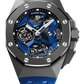 Audemars Piguet Royal Oak Concept Titanium Flying Tourbillon 44 MM - Blue Rubber Strap - White Gold Dial - 26589IO.OO.D030CA.01