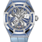 Audemars Piguet Royal Oak Concept White Gold Flying Tourbillon 38.5 MM - Light Blue Leather Strap - Openworked Dial - 26227BC.SS.D314CR.01