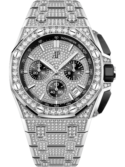 Audemars Piguet Royal Oak Offshore White Gold Diamonds Selfwinding Chronograph 43 MM - White Gold Diamond Bracelet - White Gold Diamond Dial - 26423BC.ZZ.2100BC.01