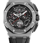 Audemars Piguet Royal Oak Offshore Titanium Flying Tourbillon Chronograph 43 MM - Black Rubber Strap - Openworked Dial - 26622TI.GG.D002CA.01