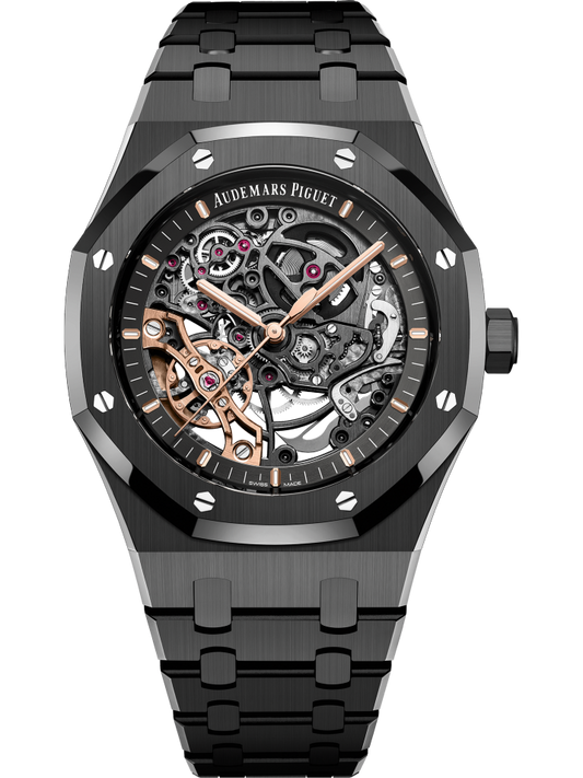 Audemars Piguet Royal Oak Black Ceramic Double Balance Wheel Openworked 41 MM - Black Ceramic Bracelet - Openworked Dial - 15416CE.OO.1225CE.01