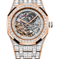Audemars Piguet Royal Oak Rose Gold Diamond Double Balance Wheel Openworked 41 MM - Rose Gold Diamond Bracelet - Openworked Dial - 15417OR.ZZ.1267OR.01