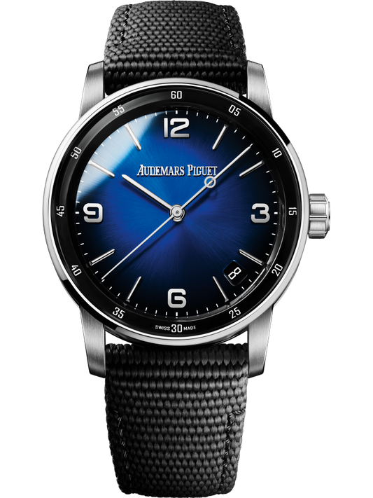 Audemars Piguet Code 11.59 Selfwinding White Gold 41 MM - Black Rubber-Coated Strap - Blue Lacquered Dial - 15210BC.OO.A002KB.01