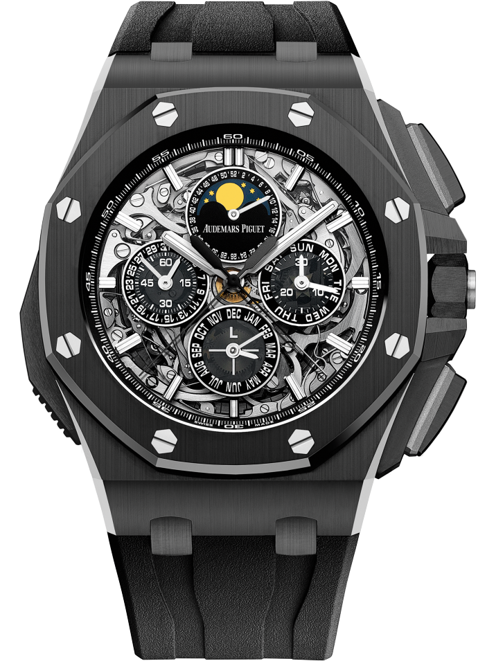 Audemars Piguet - Royal Oak - Perpetual Calendar and Moonphase - 44 MM - Black Ceramic - 26582CE.OO.A002CA.01 nyc watcher nyc watches