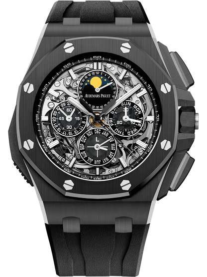 Audemars Piguet - Royal Oak - Perpetual Calendar and Moonphase - 44 MM - Black Ceramic - 26582CE.OO.A002CA.01 nyc watcher nyc watches