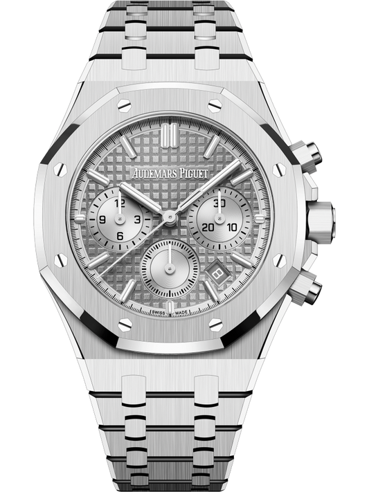 Audemars Piguet Royal Oak Stainless Steel Selfwinding Chronograph 38 MM - Stainless Steel Bracelet - Grey Dial - 26715ST.OO.1356ST.02